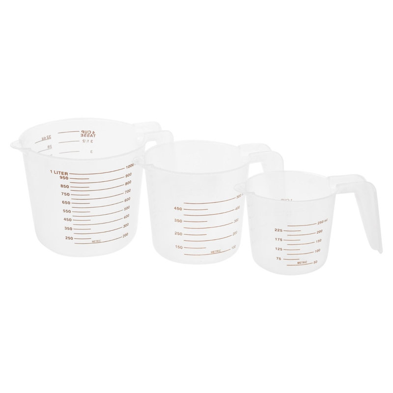 Symple Stuff 3 Piece Plastic Measuring Jug Set & Reviews Wayfair.co.uk